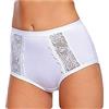 JADEA 12 Pezzi Slip Culotta Donna 534 in Cotone con Inserti avanti in Pizzo