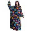 JOJJJOJ Felpa con cappuccio oversize con tasca gigante e coperta in pile per donne e uomini, taglia unica adatta a tutti, Zucca, Taglia unica