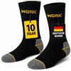 MOUNTREX® Calzini da lavoro - Calzini da uomo - Alta percentuale di cotone (65%), delicati sulla pelle, assorbono il sudore - Calzini da uomo - 10 o 20 paia, colore nero - 39 - 42, 43 - 46, 47 - 50
