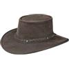 Barmah Hats Barmah Cappello in Pelle Squashy Bronco Uomo - Made Australia Nastro Intrecciato di Vacchetta Outdoor con Fascia Pelle, pistagna Estate/Inverno Primavera Estate Autunno Inverno