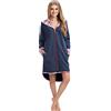 LEVERIE Vestaglia donna in cotone felpato autunno/inverno. Made in EU.