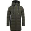 Juankrynord Cappotto Lungo Invernale da Uomo con Coulisse Tasca vestibilità Attillata Giacca Calda da Esterno Cappotto Lungo Trapuntato con Cappuccio Cappotto Parker Invernale Caldo