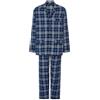 El Búho Nocturno Pigiama Uomo Invernale Natalizio - Flanella Cotone 100% Aperto Davante Bottoni/Pile Pesante Polare Velluto Righe - Caldo Due Pezzi Tasche Taglie Forti, 100% Cotone, Blu, XL