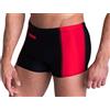 Aquarti Calzoncini da Bagno per Uomo Boxer con Tasca, Nero/Rosso, 5XL