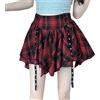 lozssnigzi Gonna Scozzese Donna, Skirt Plaid Party Casual Gonna Scozzese Y2k College Kilt Tartan a Pieghe Vintage Minigonna Natalizia Corta Invernale