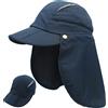 Huakunda Cappello con protezione per il collo staccabile multiuso estivo cappello da sole protezione solare traspirante asciugatura rapida protezione UV