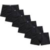 SNELLY Mutande Uomo Boxer in Cotone Elasticizzato Pacco da 6-9-12 Pezzi Bianco o Nero da 6-12 Pezzi Colori Assortiti con Elastico Interno U100E Intimo Maschile Comodo Pratico e di Marca