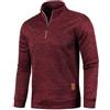 Aoouekul Felpa pullover da uomo con mezza zip senza cappuccio per uomo per maglione da lavoro solid oversize inverno sport maglione da lavoro sweater uomo alfanumerico, rosso vivo, 5XL