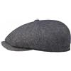 Stetson Hatteras Classic Berretto piatto in lana da uomo -, Blu e grigio., 6.75