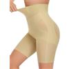 Niwicee Guaina Contenitiva Donna Pancia Piatta, Mutande Contenitive Modellanti a Vita Alta Intimo Modellante Pancera Contenitiva Invisible Post Parto Snellente Senza Cuciture(Beige,XXL)