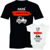 Puzzletee Coppia T-Shirt e Body Neonato Padre Figlio - Festa del Papà - Il Mio Papà è un Agricoltore - Cotone Morbido e Traspirante, Stampa Brillante - Regalo Originale e Divertente