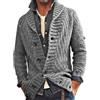Generico Cardigan da Uomo in Maglia Invernale Elegante Giacca Riscaldato Casual Lavoro Giubbotto con Bottoni Sweater Pesante Maglione Maglioncino Classics Softshell Leggera Felpa Moda Maglioni Cappotti Cotone