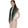 Prettystern Foulard Quadrato in 100% Cashmere 100/100 cm - Sciarpa Leggera Ultra Fine - Elegante Donna Primavera Estate verde scuro