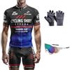 HECLOK Completo Ciclismo Uomo - Maglia Manica Corta + Pantaloncini con Fondello - Abbigliamento Bici Strada e MTB - Tessuto Traspirante e Anti-Sudore - 4 Pezzi per Estate (Set-11,s)