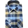 Siry Work Camicia Flanella Uomo Quadri Camice in Flanella Uomo Regular Fit Casual Tinto Filo 100% Cotone con doppio Taschino sul Petto e Chiusure a Zip Art. MOENA (IT, Testo, XL, Regular, Regular, 0374)