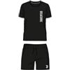 hermet Pigiama Corto Girocollo Juventus, Maglia Manica Corta in Jersey + Pantaloncino in French Terry, Prodotto Ufficiale