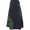 FANTAZIA Gonna lunga, stile romantico psichedelico, cotone spesso, verde
