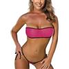 SHERRYLO, Micro Bikini Trasparente Estremo con Spalline Sottili, Bikini Perizoma Brasiliano Mini, Costume da Bagno in Mesh, Taglia Unica