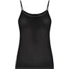 SalGiu Canottiera Donna Intima (3 Pezzi) 100% Cotone Spalla Stretta Top Estiva in Raso (L, 3 Nere)