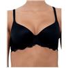 LORMAR 1 Pezzo Reggiseno Mousse Pizzo in Microfibra e Pizzo con Ferretto - Coppa B - C, Nero 4B