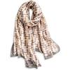 LumiSyne Donna Sciarpa In Cotone Lino Stampa Floreale Lettere Stile Moda Sciarpe Da Donna Leggera e Morbido Sciarpa Lungo Scialle Grande Scialle Stole Protezione Solare Caldo Quattro Stagioni
