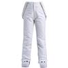Generic Pantaloncini da sci da donna - Pantaloni da neve impermeabili con bretelle in tinta unita, tuta in un pezzo con sospensioni regolabili, fascia posteriore regolabile, tuta da neve essenziale per