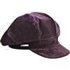 Melegari Berretto Ampio di Velluto con Visiera, Baloon cap, Made in Italy, Donna Uomo, Autunno Inverno (Viola Scuro)