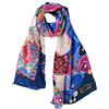 JWSilk Sciarpa lunga in seta Charmeuse Stampa artistica classica