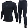 Pioneer Camp Set di biancheria intima termica da uomo, materiale traspirante e caldo, senza cuciture, perfetta vestibilità, biancheria intima da sci, adatto per diversi sport e tempo libero