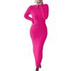 ShangSRS Vestiti Lungo Donna Girocollo Abito in Maglia a Maniche Lunghe Ritorto Vestito Abiti Lunghi Casual