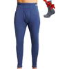 Merino.tech Pantaloni Termici Lana Merino Uomo Intimo + Calzini (Large, Windsor Blue 250)