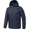 STILL GIACCA UOMO PIUMINO LEGGERO 100 GRAMMI COLORI PRIMAVERA ESTATE CAPPUCCIO REMOVIBILE MODA NEW L1211 (M, BLU)