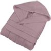 PARAMAISON Accappatoio Taglie Forti Unisex, 100% Spugna Morbida e Leggera con Cappuccio, Cintura e Tasche | 58-60 5XL Rosa Antico