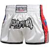 Zoegneer Pantaloncini da fitness traspiranti, pantaloncini da boxe per bambini, Muay Thai, kickboxing, abbigliamento da allenamento e abbigliamento da boxe per uomo e donna, bianco, m