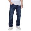 JACK & JONES JJICLARK Jeans da uomo stretch lungo Straight Fit Jeans Pantaloni Denim Blu Nero 30 31 32 33 34 36 38