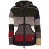 SHAKALOHA LIFE IS FOR LIVING Felpa con cappuccio da uomo, M Zito ZH DarkMulti - in 100% lana di pecora con fodera in pile e ampia fantasia a righe, con cappuccio rimovibile e con esterno sono cucite 2 grandi tasche