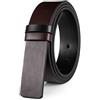 Vatee's Cinture reversibili pelle genuina per gli uomo cintura sostituzione | Cintura in pelle donna, Senza fibbia, 34mm/38mm Larghezza