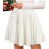 Adigaber Gonne Mini a Maglia Donna Linea A Gonna Plissata a Vita Alta