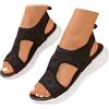 Sobzia Sandali Donna Comodi,Sandali Donna Estive Ortopedici con Zeppa Comodi Eleganti Sandalo Mesh Antiscivolo Lavabili Scarpe Estivo Morbida Punta Aperta Ciabatte Ortopediche Leggero Sportivi Nero 37