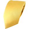 TigerTie - Cravatta in seta in raso - oro brillante monocromatico Uni - Cravatta 100% seta