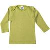 Cosilana - Maglietta intima a maniche lunghe da bambini, 70% lana e 30% seta, verde, 62/68 cm
