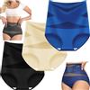 Bpoeee Plus-Size High-Waist Cross Tummy Control Panties, Seamless, Breathable, 3/5 Pack No Show Shapewear Briefs