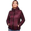 Marikoo B600 Giacca trapuntata da donna con cappuccio, per le mezze stagioni, bordeaux, S