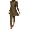 Fulidngzg Burchini Costume Donna Musulmana Beachwear Swimsuit Sportivo Costume da Bagno Musulmano Surf Burkini Top Musulmani Taglie Forti Costume Musulmano Modesto Full Cover