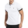 KUYIGO Uomo Polo Manica Corta Camicie in Cotone Casual Design Essenziale Slim Fit L Bianco