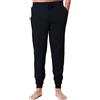The Essentials Wardrobe Pantaloni da pigiama da uomo, in jersey di cotone, taglia S-4XL, Nero , L