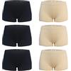 Libella Pacco da 6 Mutande Mini Shorts Donna Microfibra Senza Cuciture 3908 BHA 2XL/3XL