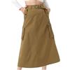 Allegra K Donna Gonna Lunga Maxi Cargo Y2k con Tasche Vita Alta