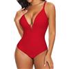 SHAPERIN Body Modellante Donna Scollo V Contenitivo Modellante Dimagrante Pancia Piatta Shapewear Bodysuit Perizoma Canotte Nero 2# M