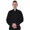 GraduatePro Camicia Prete Clergy Uomo Maniche Lunghe con Colletto Collo Romano Sacerdote Nero
